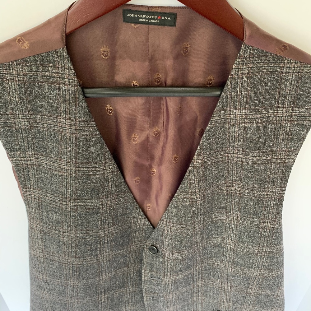 John Varvatos Grey Vest - One Size - Men's L/XL